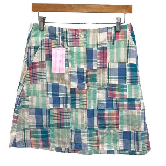 Cape Madras Cotton Plaid Patchwork Skort Preppy Golf NWT Size 2 - Picture 2 of 8